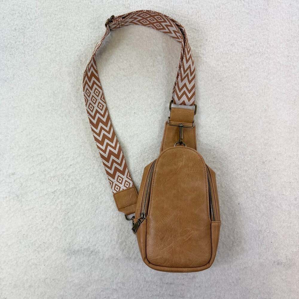 Pink Lily "All The Feels" Brown Sling Bag